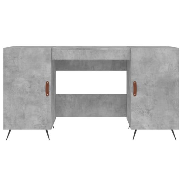 skrivebord 140x50x75 cm konstrueret træ betongrå