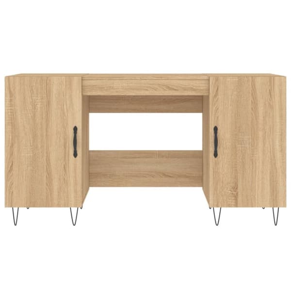 skrivebord 140x50x75 cm konstrueret træ sonoma-eg