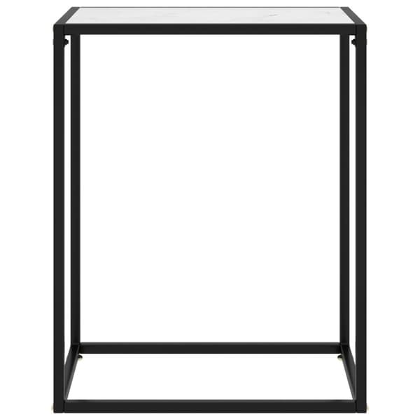 Konsolipöytä valkoinen 60x35x75 cm karkaistu lasi