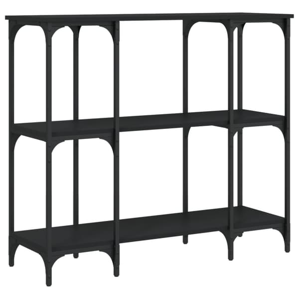 konsolbord 102x35x90 cm konstrueret træ sort
