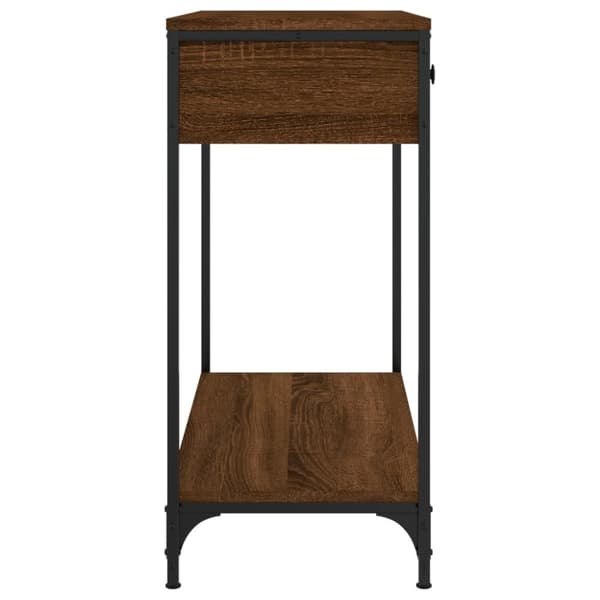 Konsolipöytä ruskea tammi 75x34,5x75 cm tekninen puu