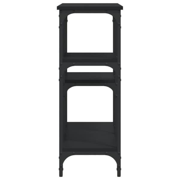 konsolbord 102x29x75 cm konstrueret træ sort