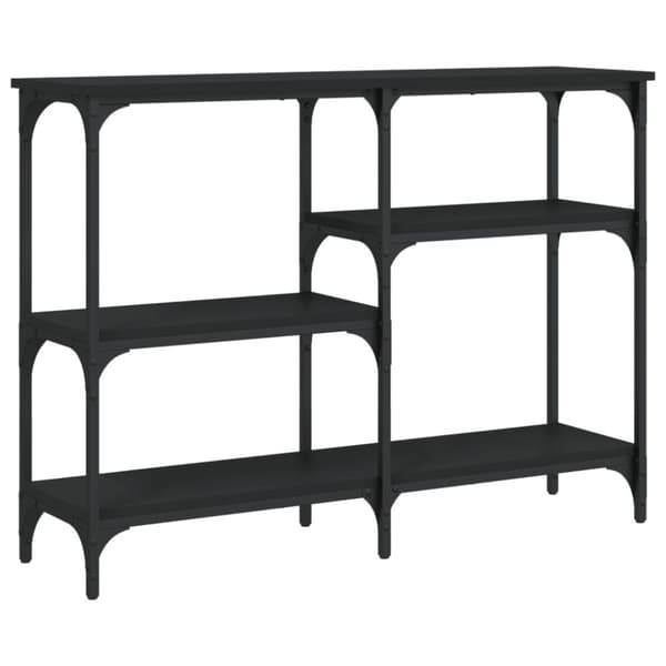 konsolbord 102x29x75 cm konstrueret træ sort