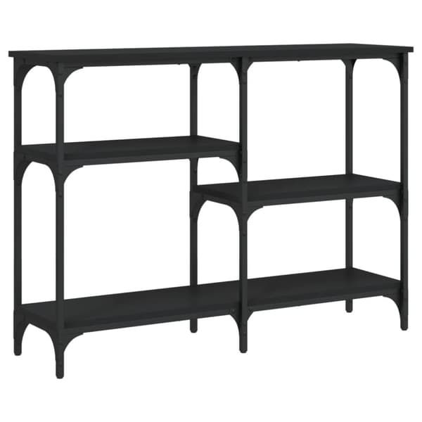 konsolbord 102x29x75 cm konstrueret træ sort