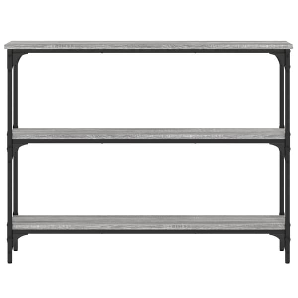 konsolbord 100x22,5x75 cm konstrueret træ grå sonoma-eg