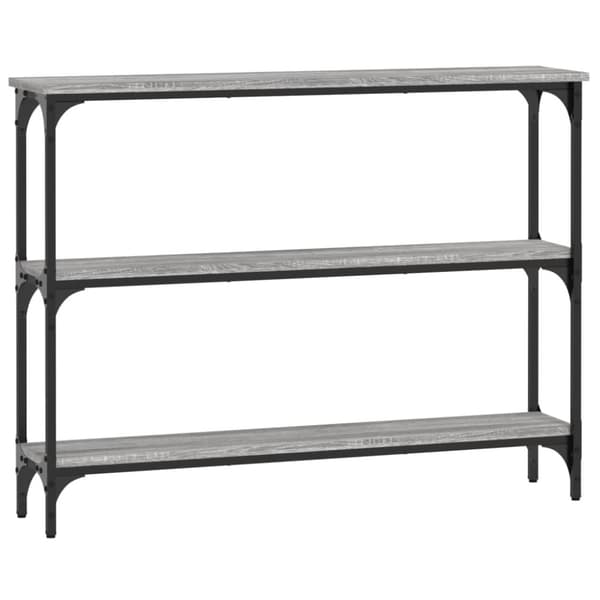 konsolbord 100x22,5x75 cm konstrueret træ grå sonoma-eg