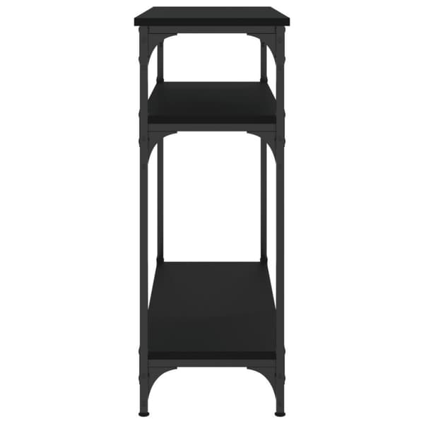 konsolbord 75x29x75 cm konstrueret træ sort
