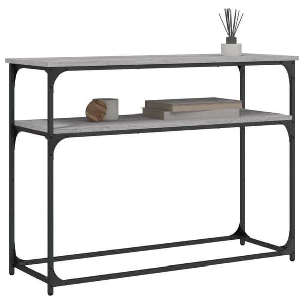 konsolbord 100x35,5x75 cm konstrueret træ grå sonoma-eg
