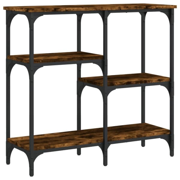 konsolbord 80x29x75 cm konstrueret træ røget egetræsfarve