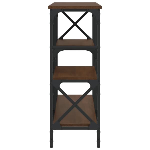 konsolbord 150x29x76,5 cm konstrueret træ brun egetræsfarve