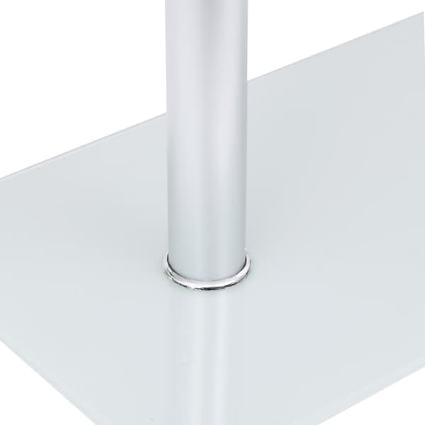 U-format sidobord genomskinligt 45x30x58 cm härdat glas