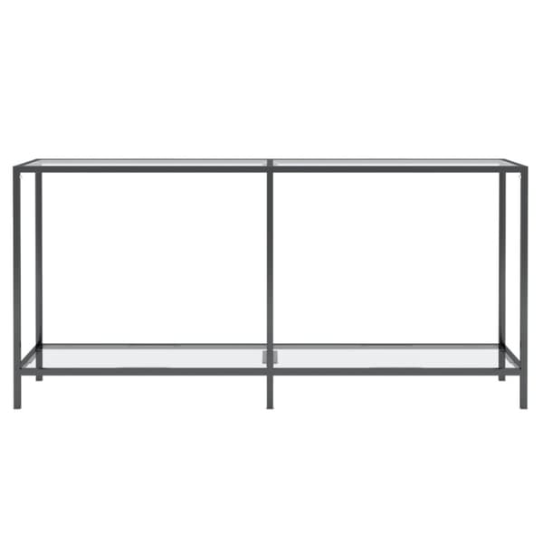 konsolbord 160x35x75,5 cm hærdet glas transparent
