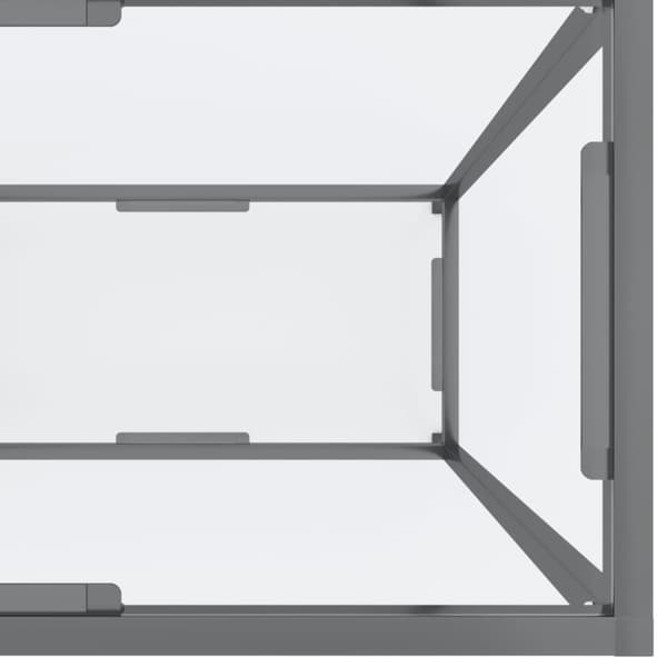 konsolbord 160x35x75,5 cm hærdet glas transparent
