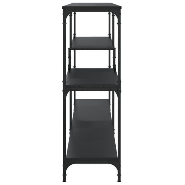 konsolbord 160x32x95 cm konstrueret træ sort