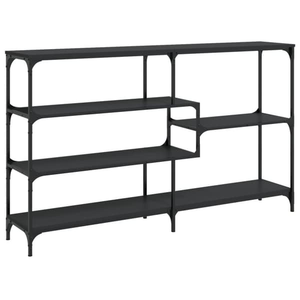 konsolbord 160x32x95 cm konstrueret træ sort