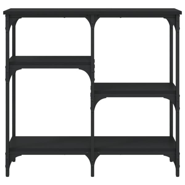 konsolbord 80x29x75 cm konstrueret træ sort