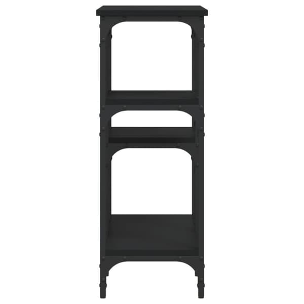 konsolbord 80x29x75 cm konstrueret træ sort