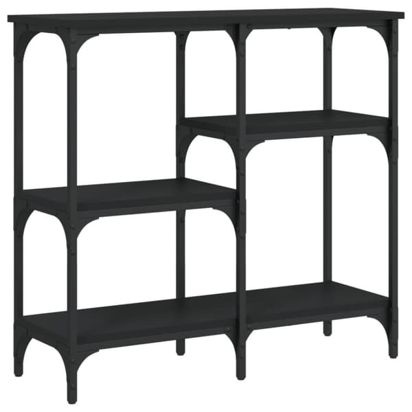 konsolbord 80x29x75 cm konstrueret træ sort