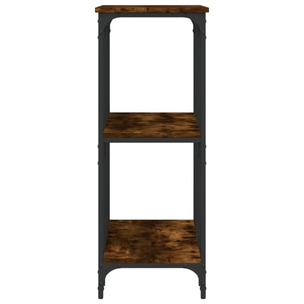 konsolbord 102x35x50 cm konstrueret træ røget egetræsfarve