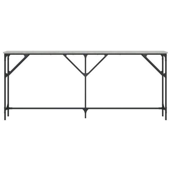 konsolbord 180x23x75 cm konstrueret træ grå sonoma-eg