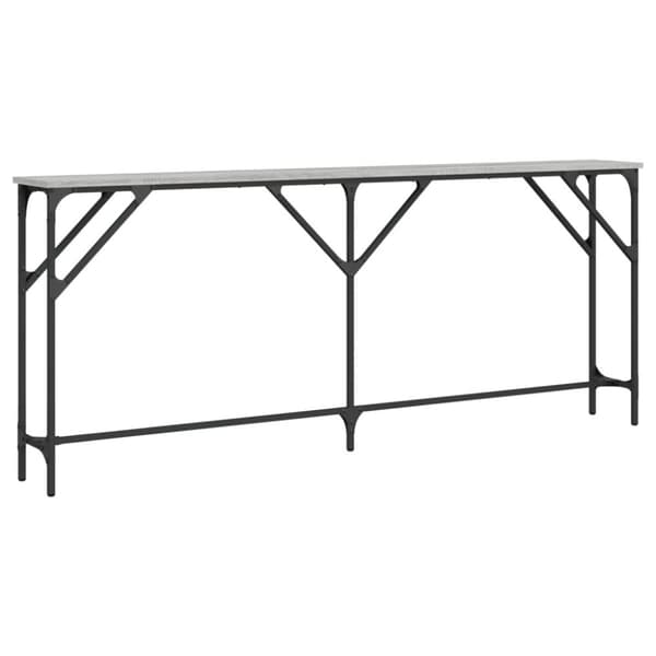 konsolbord 180x23x75 cm konstrueret træ grå sonoma-eg