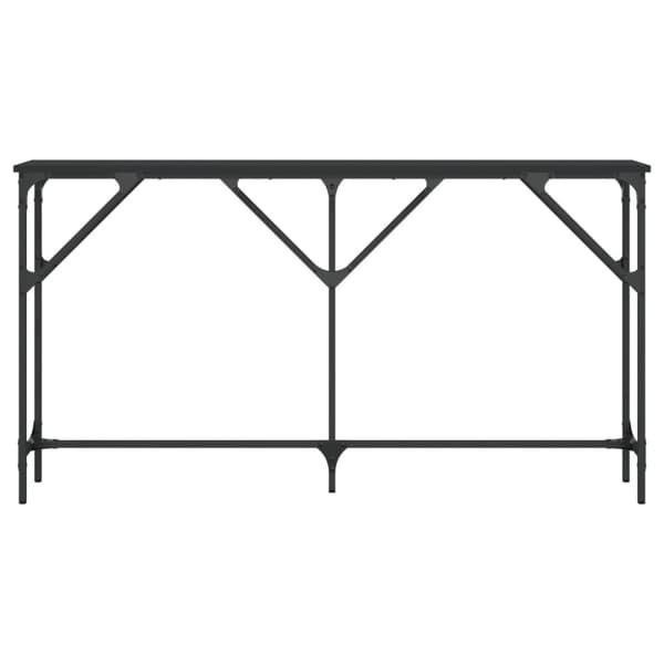 konsolbord 140x23x75 cm konstrueret træ sort