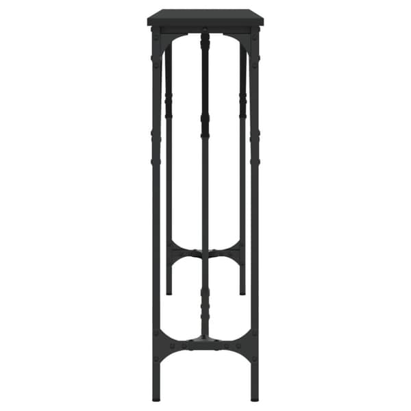 konsolbord 140x23x75 cm konstrueret træ sort
