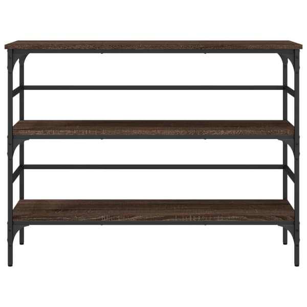 Konsolipöytä ruskea tammi 100x32x75 cm tekninen puu