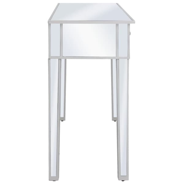Peilikoristeltu konsolipöytä MDF ja lasi 106,5x38x76,5 cm