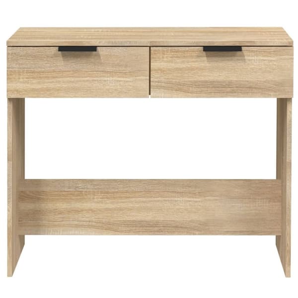 konsolbord 90x36x75 cm konstrueret træ sonoma-eg