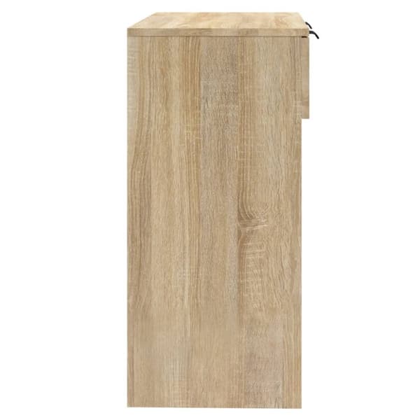 konsolbord 90x36x75 cm konstrueret træ sonoma-eg