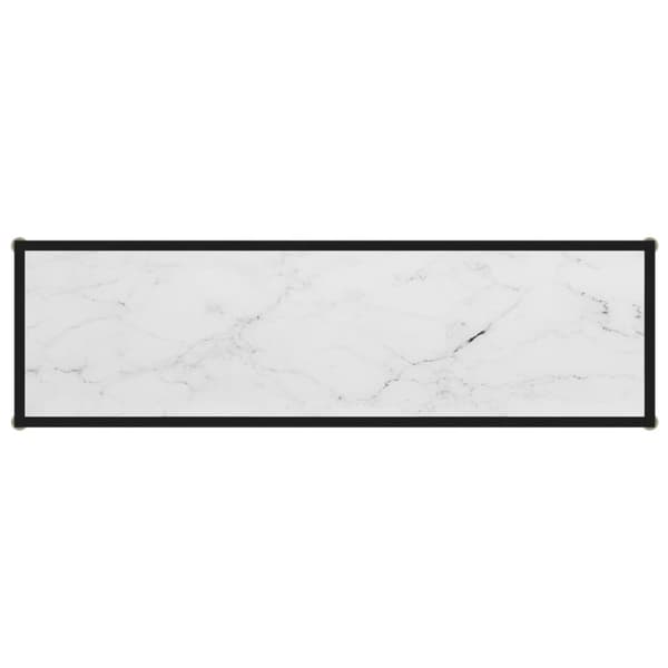 konsolbord 120x35x75 cm hærdet glas hvid