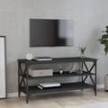 Miniatyrbild 1 av 9: Tv-bänk svart 100x40x50 cm konstruerat trä