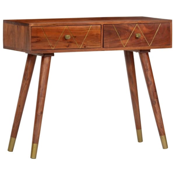 konsolbord 90 x 35 x 76 cm massivt akacietræ