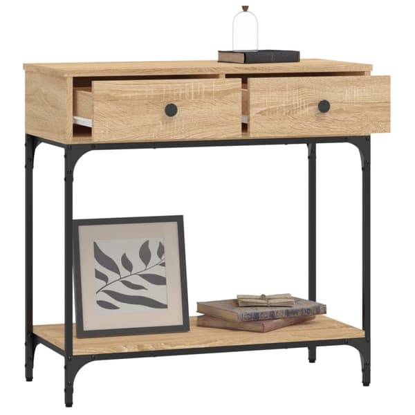 Konsolipöytä Sonoma-tammi 75x34,5x75 cm tekninen puu