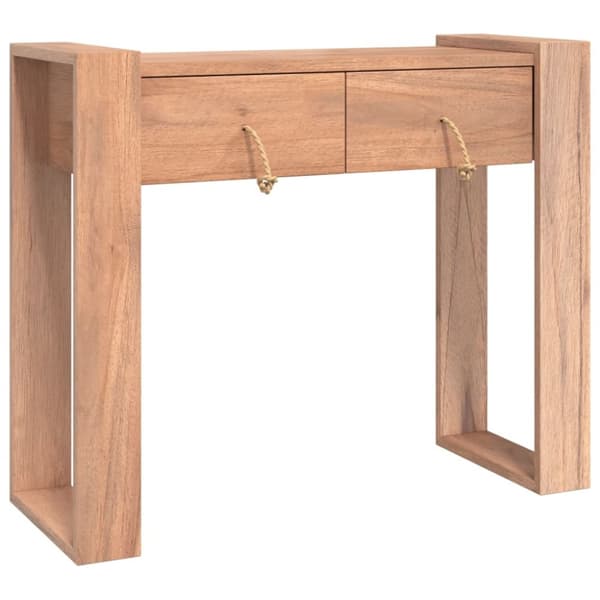 konsolbord 90x35x75 cm massivt teaktræ
