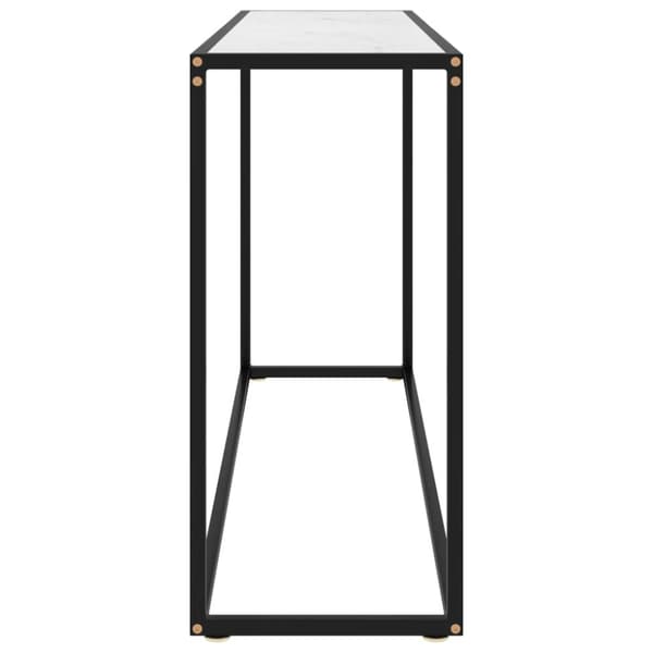 konsolbord 120x35x75 cm hærdet glas hvid