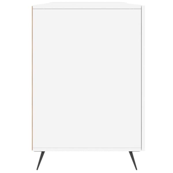 Työpöytä korkeakiilto valkoinen 140x50x75 cm tekninen puu