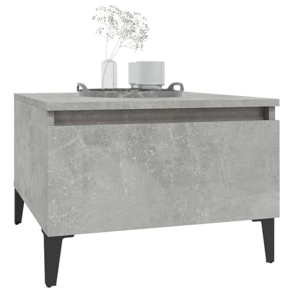 sidebord 50x46x35 cm konstrueret træ betongrå