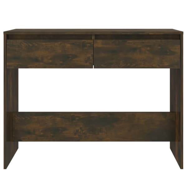 konsolbord 100x35x76,5 cm konstrueret træ røget egetræsfarve