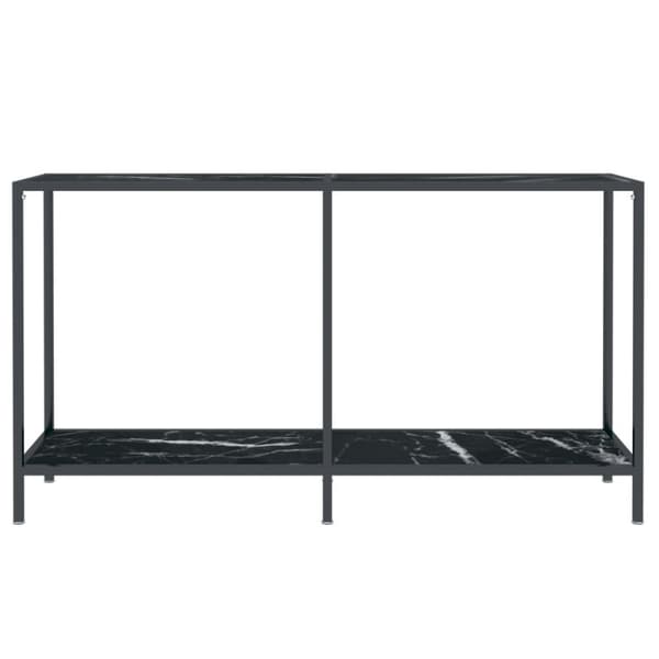 konsolbord 140x35x75,5 cm hærdet glas sort