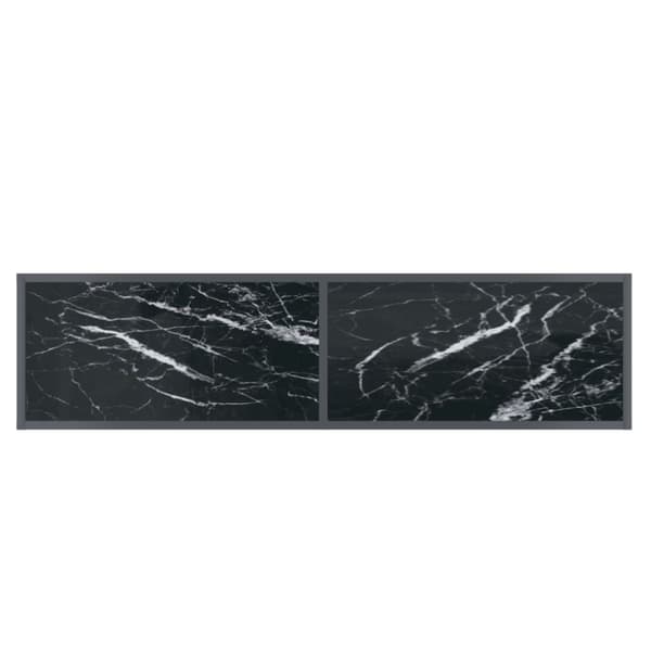 konsolbord 140x35x75,5 cm hærdet glas sort