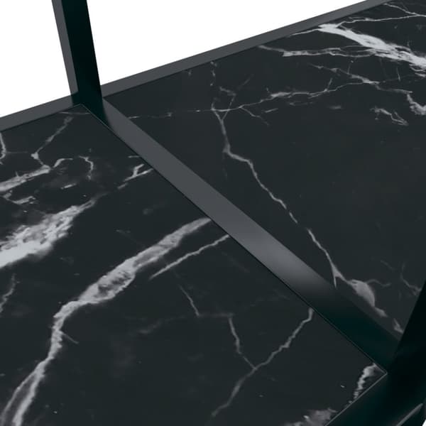 konsolbord 140x35x75,5 cm hærdet glas sort