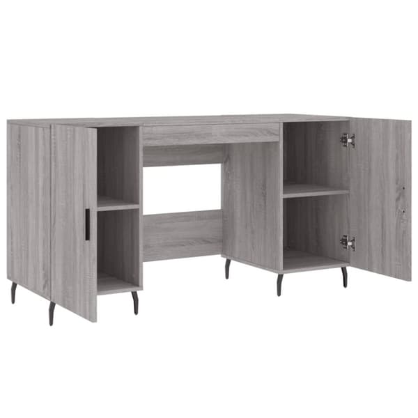 skrivebord 140x50x75 cm konstrueret træ grå sonoma-eg