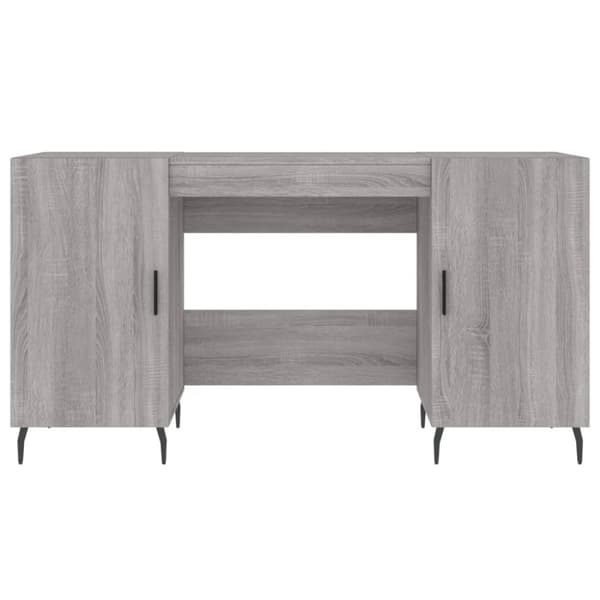 skrivebord 140x50x75 cm konstrueret træ grå sonoma-eg