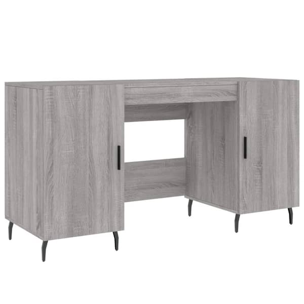 skrivebord 140x50x75 cm konstrueret træ grå sonoma-eg