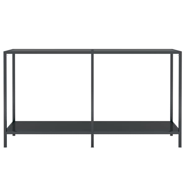 konsolbord 140x35x75,5 cm hærdet glas sort