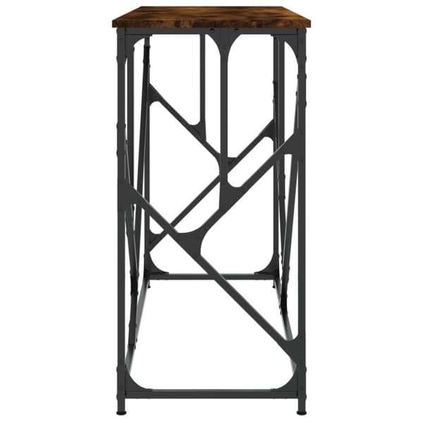 konsolbord 100x40x80 cm konstrueret træ røget egetræsfarve
