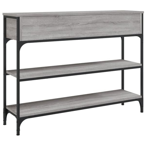 konsolbord 100x25x75 cm konstrueret træ grå sonoma-eg