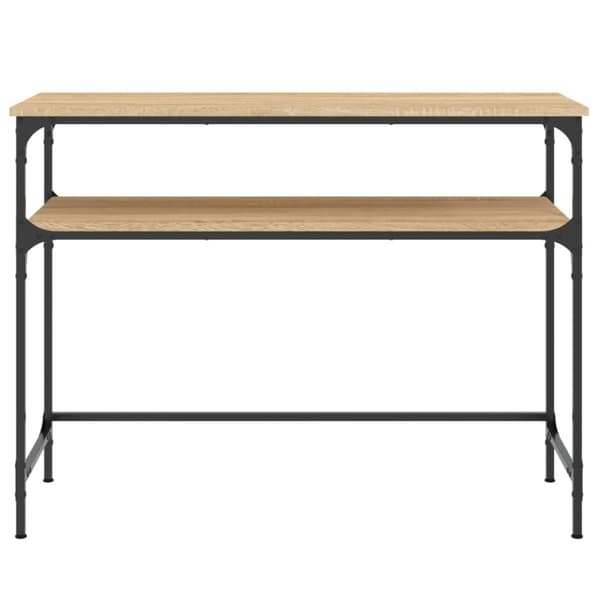 konsolbord 100x35,5x75 cm konstrueret træ sonoma-eg